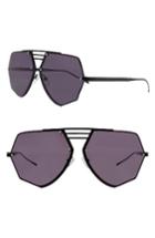 Women's Smoke X Mirrors Geo 8 60mm Sunglasses - Dark Gunmetal