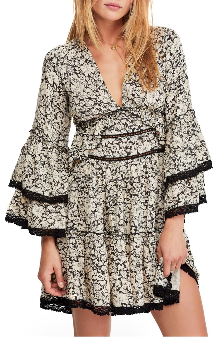 Women's Free People Kristall Minidress - Black