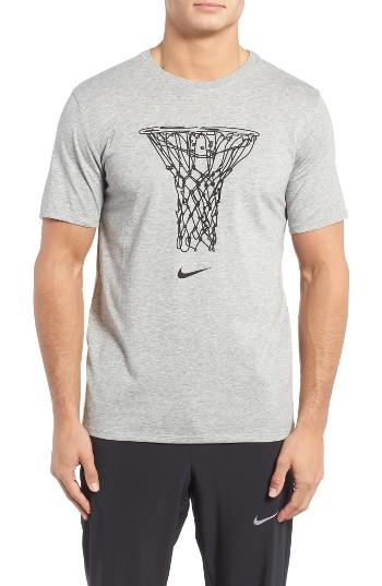 Men's Nike Dry Basketball Graphic T-shirt - Grey