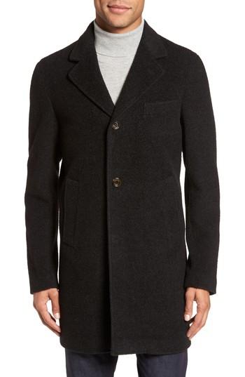 Men's Eleventy Wool Blend Topcoat Us / 48 Eu R - Grey