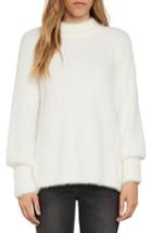 Women's Willow & Clay Fuzzy Mock Neck Sweater, Size - White