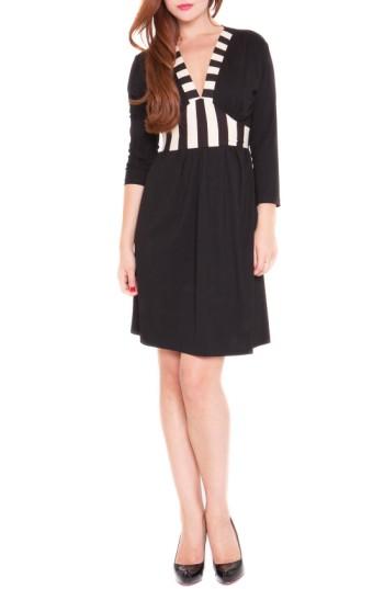 Women's Olian 'lucy' Maternity/nursing Dress - Black