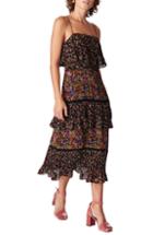 Women's Akris Punto Kodak Stripe Knit Wool Midi Dress - Black