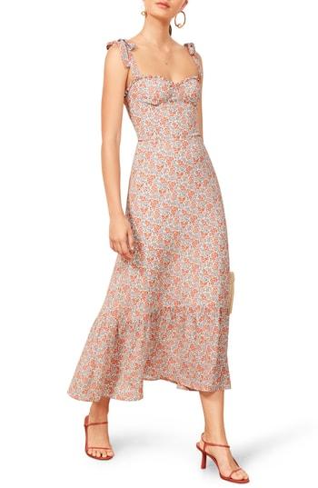 Women's Reformation Nikita Floral Dress - White