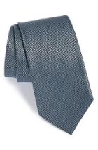 Men's Boss Check Silk Tie, Size - Blue