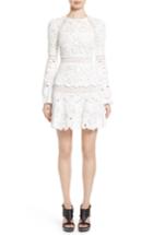Women's Oscar De La Renta Crochet Ruffle Dress