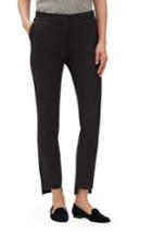 Women's Lafayette 148 New York Manhattan Acclaimed Stretch Step Hem Slim Pants - Black