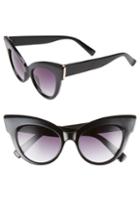 Women's Leith 50mm Metal Trim Cat Eye Sunglasses - Black/ Gold