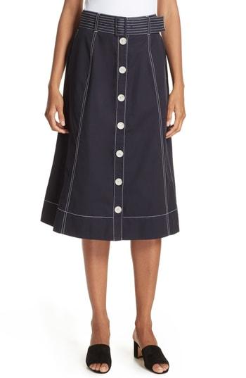 Women's Joie Mayaly Belted Cotton Skirt - Blue