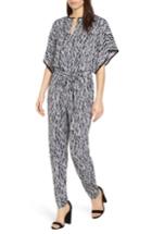 Women's Michael Michael Kors Chained Keyhole Neck Jumpsuit - Black