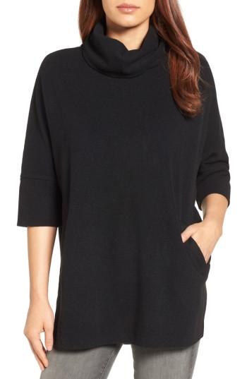 Women's Caslon Zip Back Pullover - Black