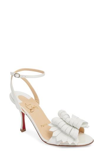 Women's Christian Louboutin Miss Valois Bow Ankle Strap Sandal Us / 35eu - Black