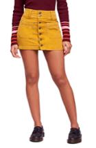 Women's Free People Joanie Corduroy Miniskirt - Yellow