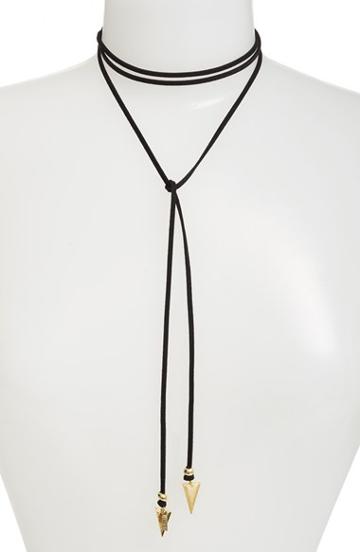 Women's Vanessa Mooney 'arrow' Faux Suede Lariat Choker