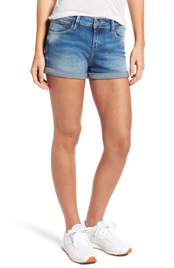 Women's Tommy Jeans Cuffed Denim Shorts - Blue