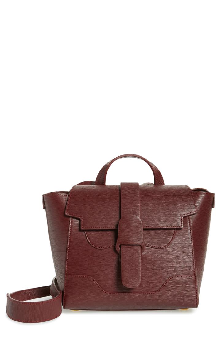 Senreve Mini Maestra Leather Satchel - Red