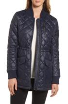 Women's French Connection Quilted Anorak Jacket - Blue