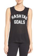 Women's Private Party Hashtag Goals Tank - Black