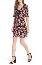 Women's Band Of Gypsies Floral Print Tie Ruched Dress