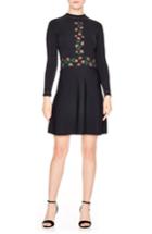 Women's Sandro Giorgia Knit Fit & Flare Dress - Black