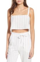 Women's Obey Tulum Stripe Crop Camisole - White