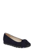 Women's Amalfi By Rangoni Vittorio Bow Flat .5 M - Blue