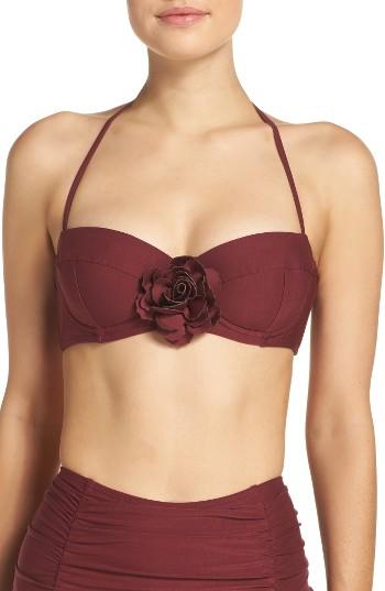 Women's Kate Spade New York Underwire Bikini Top - Burgundy