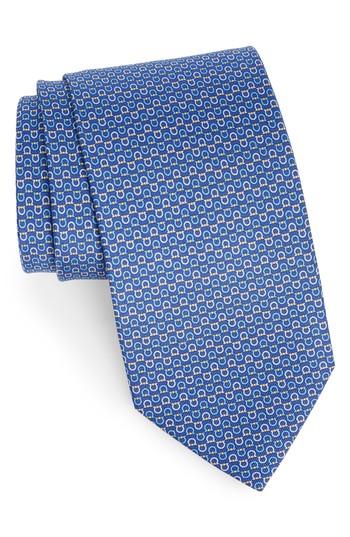 Men's Salvatore Ferragamo Eloise Print Silk Tie, Size - Red