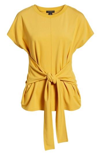 Women's Halogen Wrap Detail Stretch Knit Top - Yellow