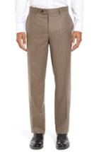 Men's David Donahue 'ryan' Classic Fit Trousers R - Beige