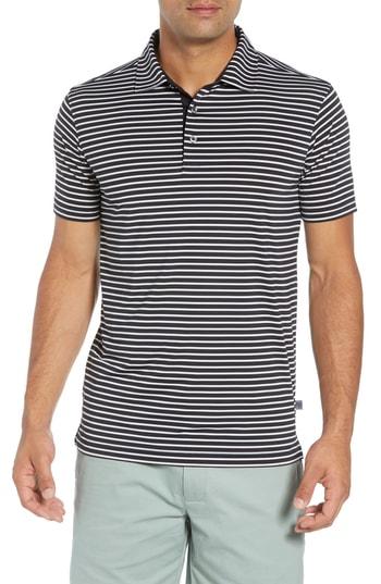 Men's Bobby Jones Control Stripe Jersey Polo - Black