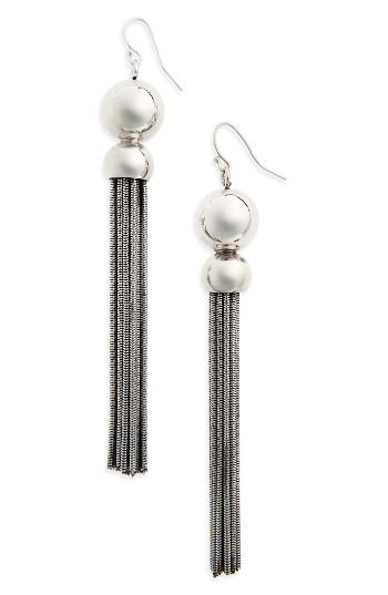Women's Sophie Buhai Benton Gates Silver Tassel Statement Earrings