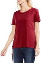 Women's Vince Camuto Side Lace-up Cotton Slub Top, Size - Red