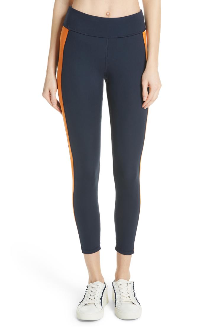 Women's Tory Sport Colorblock 7/8 Leggings - Blue