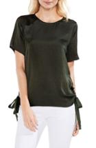 Women's Vince Camuto Side Drawstring Rumple Blouse, Size - Green