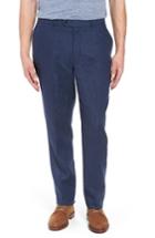 Men's Kroon Andrew Aim Flat Front Linen Trousers R - Blue