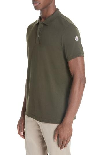 Men's Moncler Maglia Pique Polo - Green