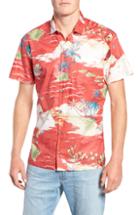 Men's Tori Richard Island Stop Regular Fit Sport Shirt, Size - Red
