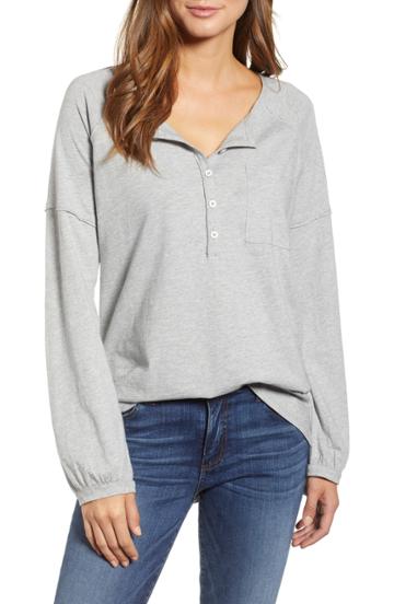 Women's Bp. Raw Edge V-neck Tee - Ivory