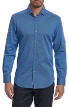 Men's Robert Graham Terrance Tailored Fit Sport Shirt, Size - Blue