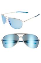 Women's Smith Serpico Slim 2.0 65mm Chromapop Polarized Aviator Sunglasses - Gold/ Blue Polar