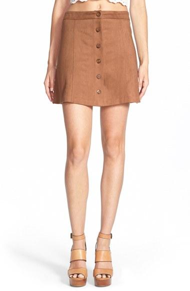 Women's Wayf Faux Suede Skirt, Size