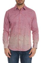 Men's Robert Graham Morseby Stripe Sport Shirt - Red
