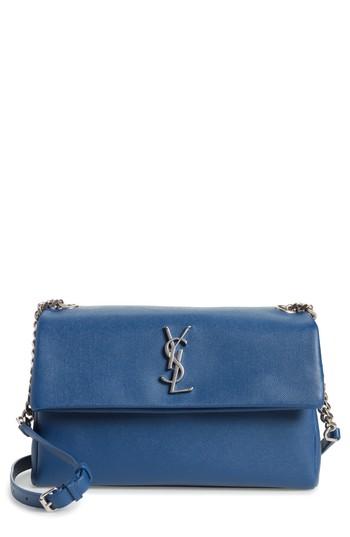 Saint Laurent Medium West Hollywood Leather Shoulder Bag - Blue