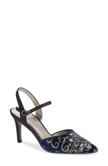 Women's Adrianna Papell Hadleigh Quarter Strap Pump .5 M - Blue