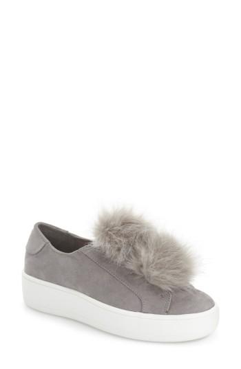 Women's Steve Madden 'bryanne' Puffball Platform Sneaker .5 M - Grey