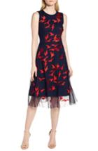 Women's Boss Enerva Tulle Overlay A-line Dress - Blue