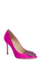 Women's Manolo Blahnik 'hangisi' Jewel Pump .5us / 36.5eu - Pink