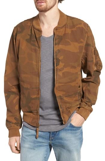 Men's Schott Nyc Ma-1 Cotton Bomber Jacket - Brown