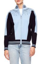 Women's Sandro Embellished Sweater Jacket - Blue